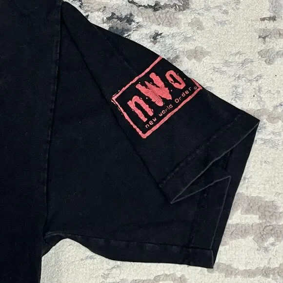 Vintage NWO Outsiders Size L WCW WWF WWE T Shirt Kevin Nash Scott Hall - Picture 3 of 9